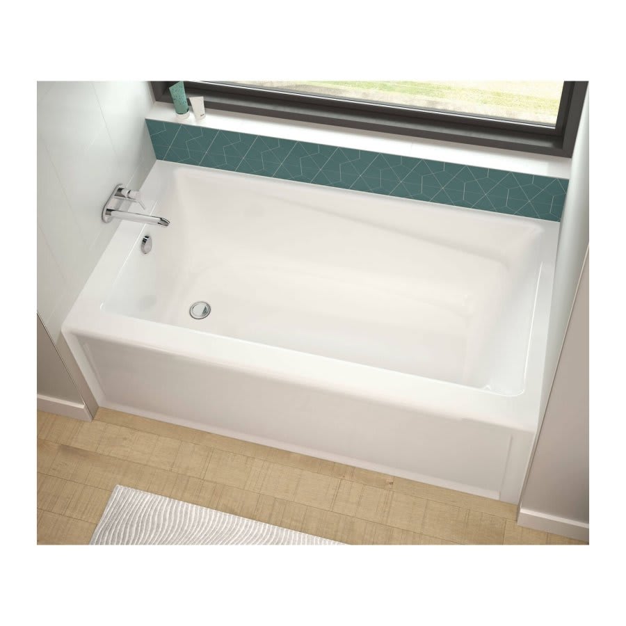 Exhibit Alcove Tub, 60 x 32 x 18 in, Left Hand Drain, White