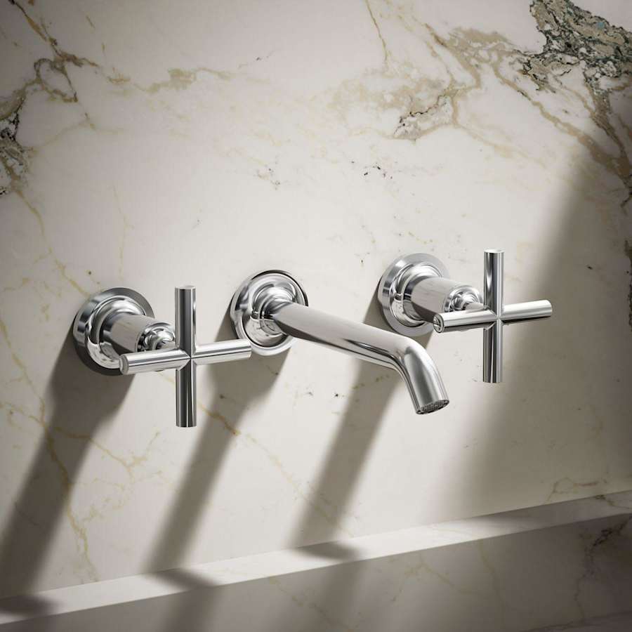 Purist 1.2 GPM Wall Mounted Widespread Bathroom Faucet