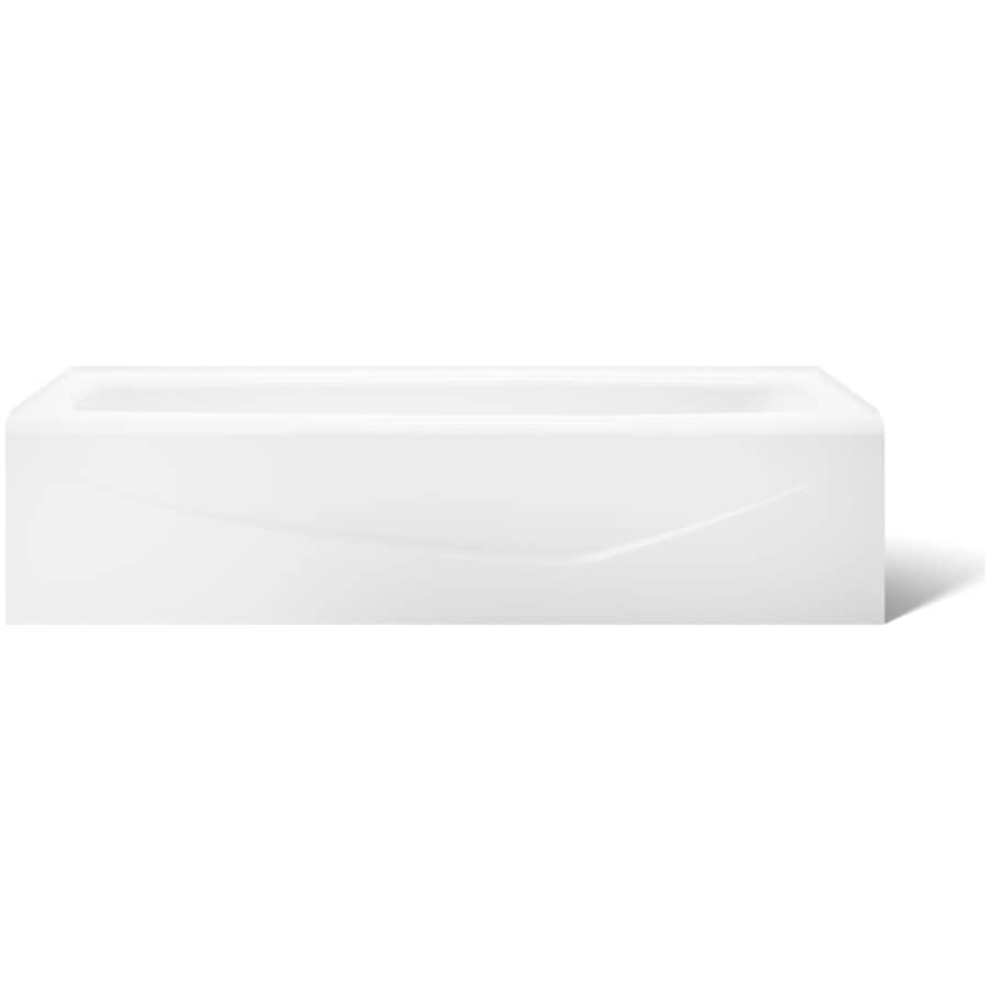 Villager Collection 60" Three Wall Alcove Cast Iron Three Wall Alcove Soaking Bath Tub with Left Hand Drain