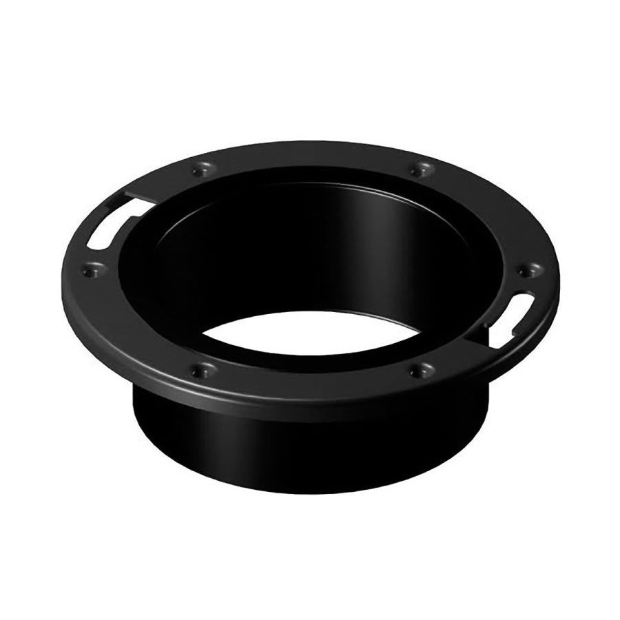 DWV Metal Ring Closet Flange, 4 in, Hub, ABS