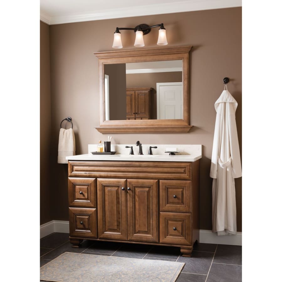 Eva 23" Wide 3 Light Bathroom Vanity Light with Frosted Shades