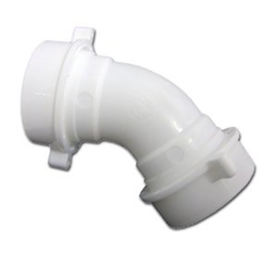 45 deg Tubular Elbow, 1-1/2 in, White