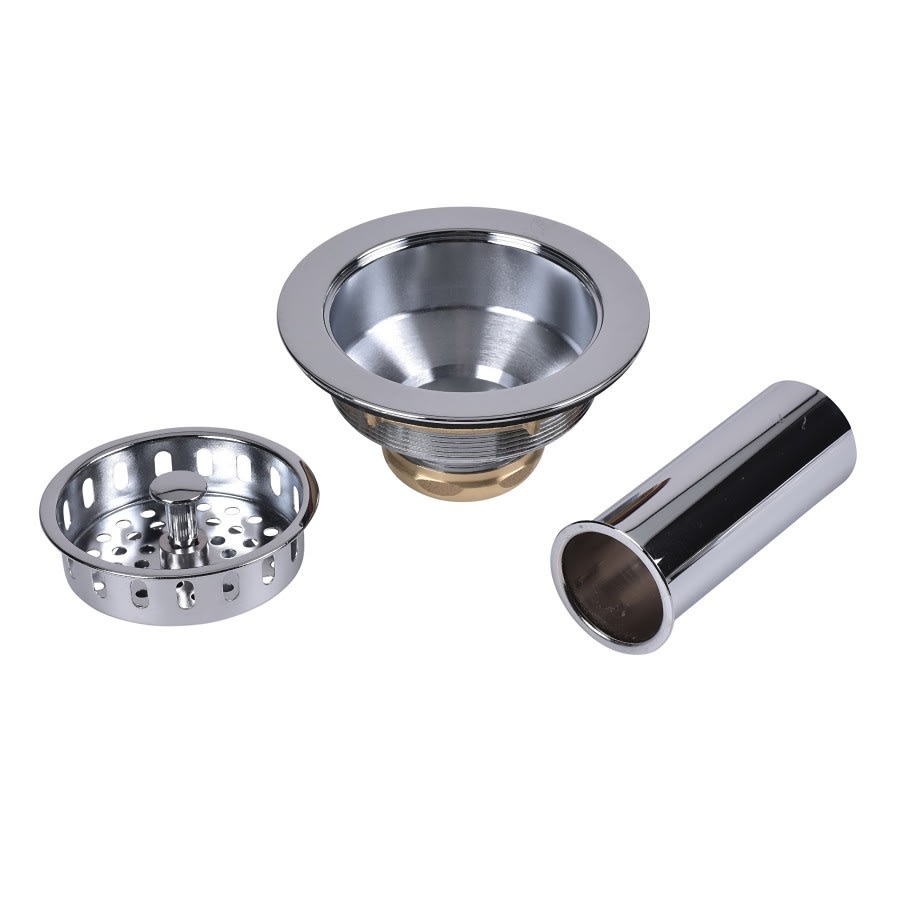 Same as Above w/ 4 in Polished Chrome Plated 17 Ga. Tailpiece