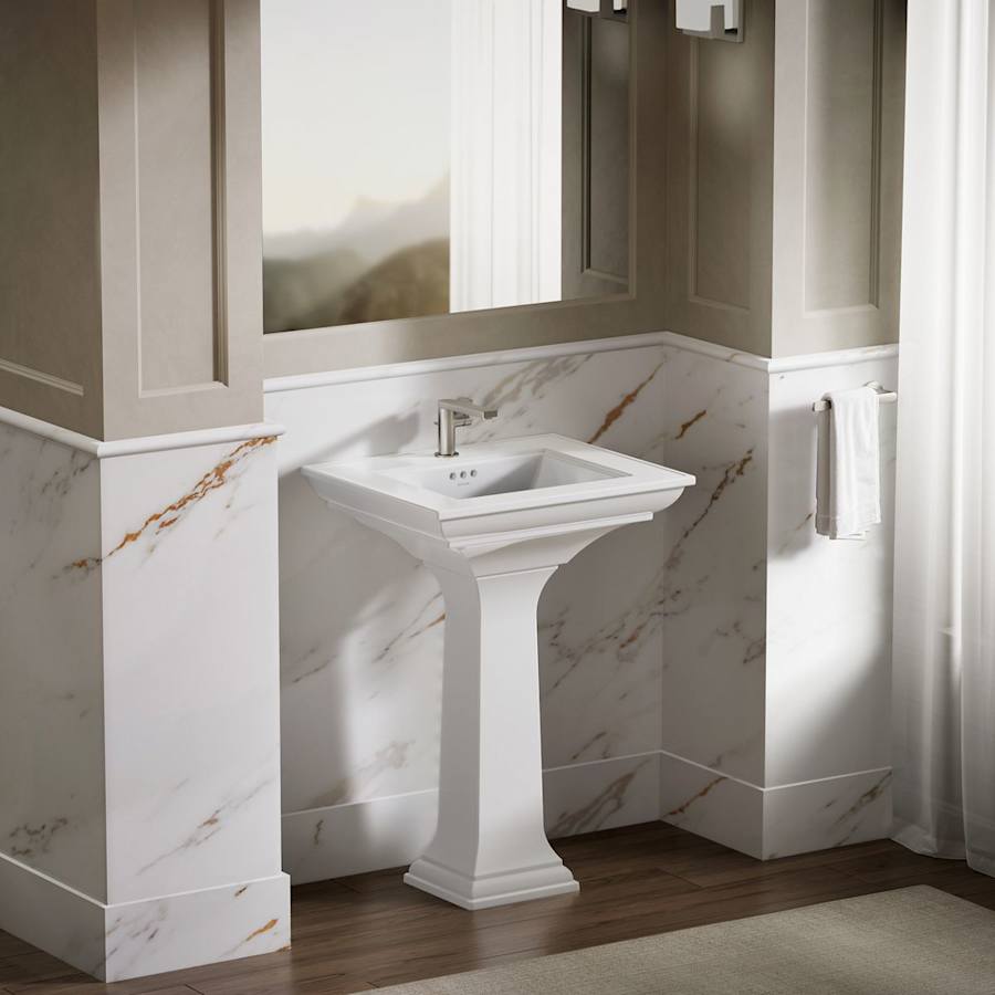 Memoirs Fireclay Pedestal Bathroom Sink - Less Pedestal and Legs