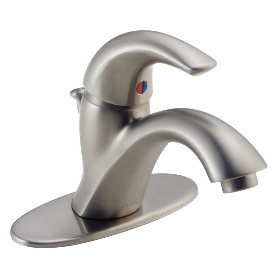 Classic Single Hole or Centerset Lavatory Faucet, ADA, 1 Handle, 1 or 3-Hole, 1.2 gpm, Stainless