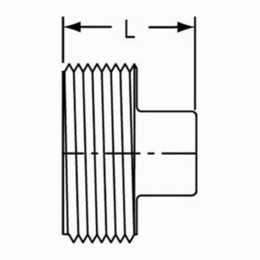 Plug, 6 in, MNPT, DWV, PVC