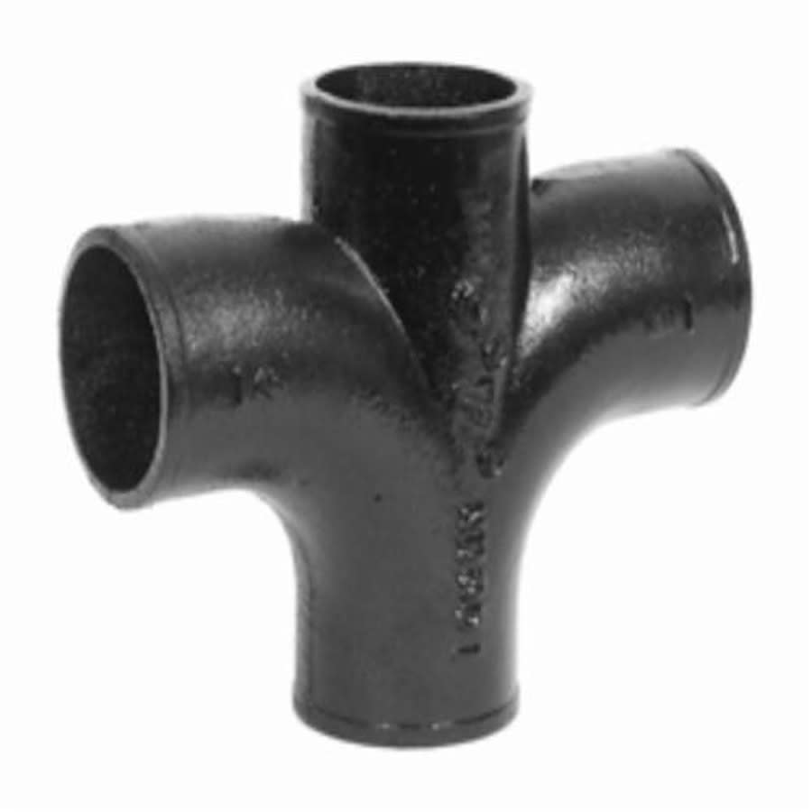 Cross, 3 in, No Hub, Cast Iron