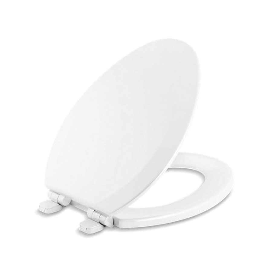 Triko™ Toilet Seat, Elongated Bowl, Closed Front, With Cover, Wood, White