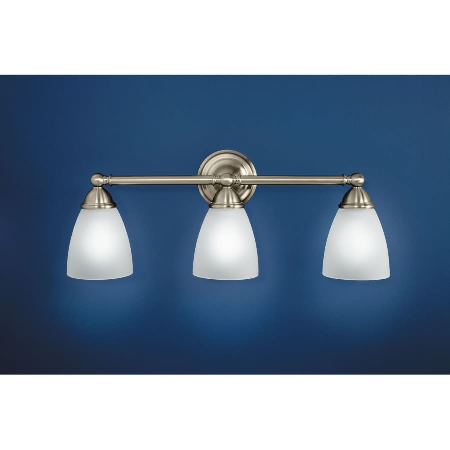 Brantford 26" Wide 3 Light Bathroom Vanity Light with Frosted Shades