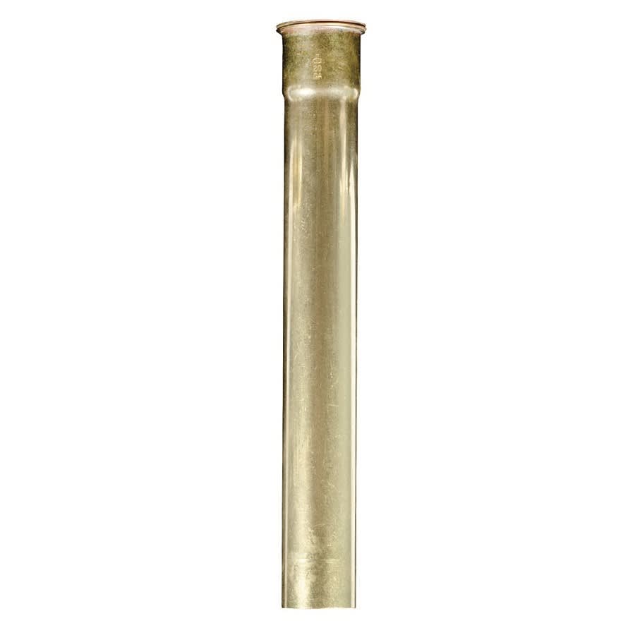 Tubular Extension, 1-1/2 in, Slip Joint, 20 ga, Brass