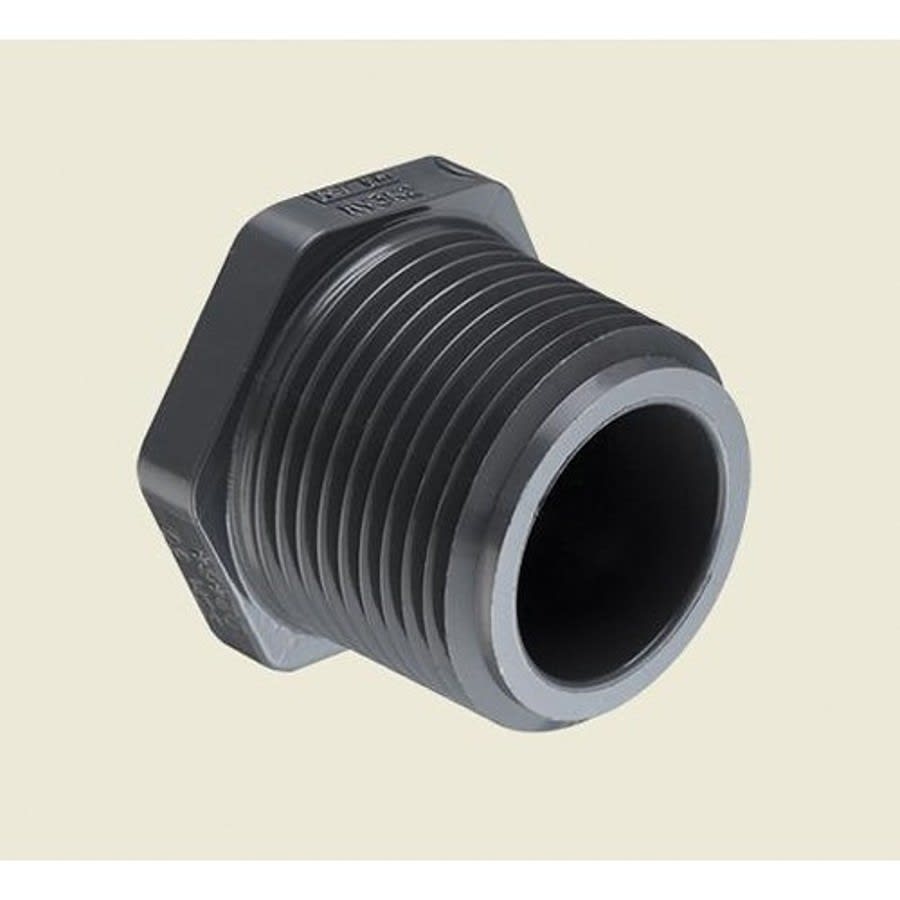 Plug, 1/2 in, MNPT, SCH 80/XH, PVC