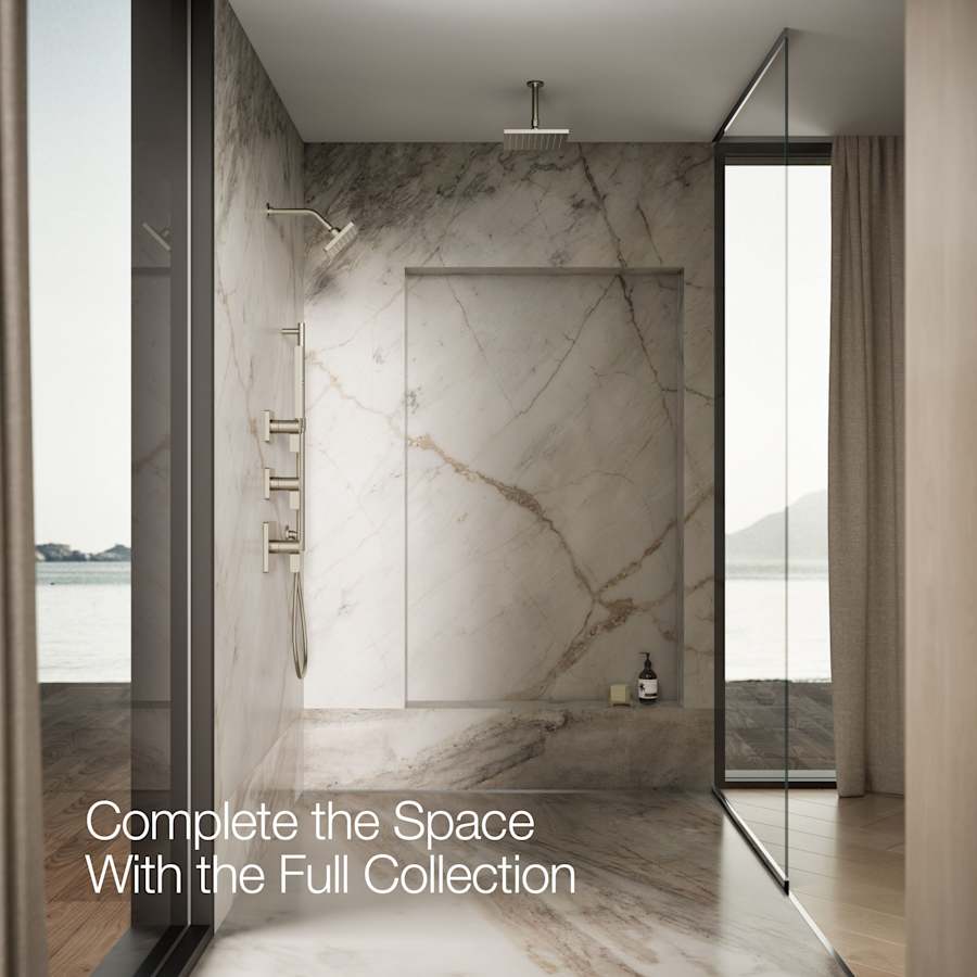 Parallel 2.5 GPM Single Function Shower Head With Katalyst Air-Induction Spray Technology