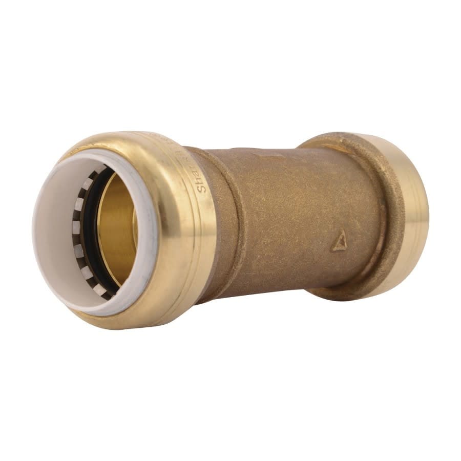 Coupling, 1 in, PVC, Brass