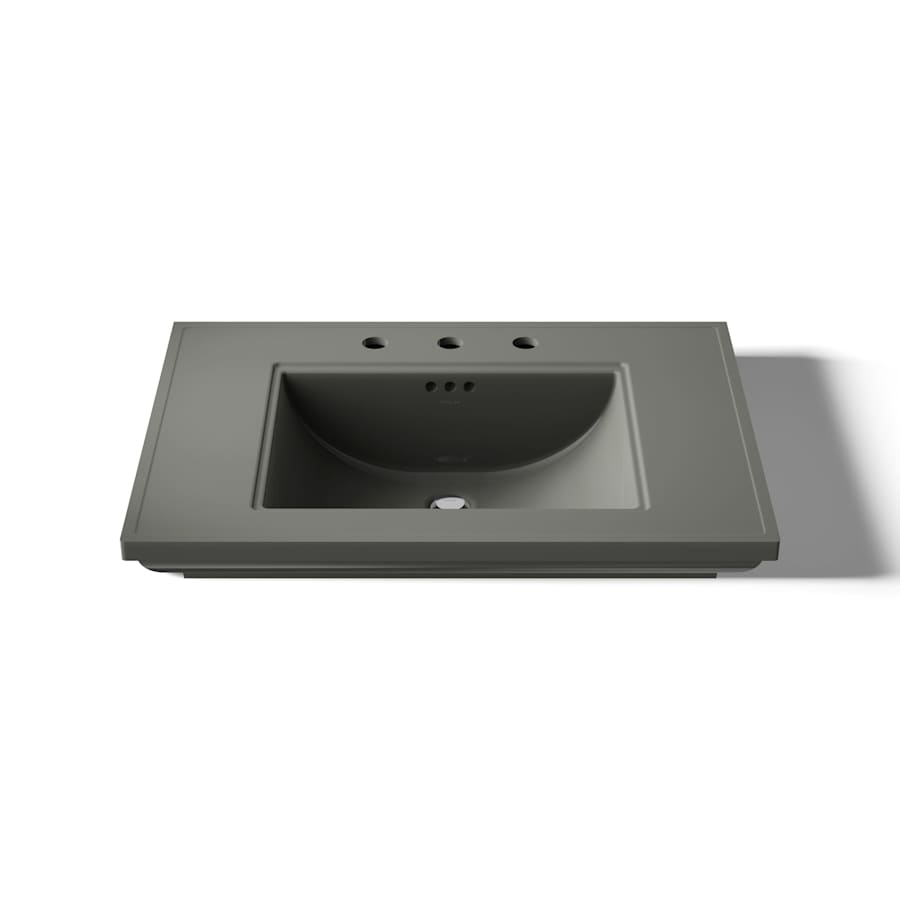 Memoirs Stately 30" Fireclay Pedestal Bathroom Sink with 3 Holes Drilled and Overflow