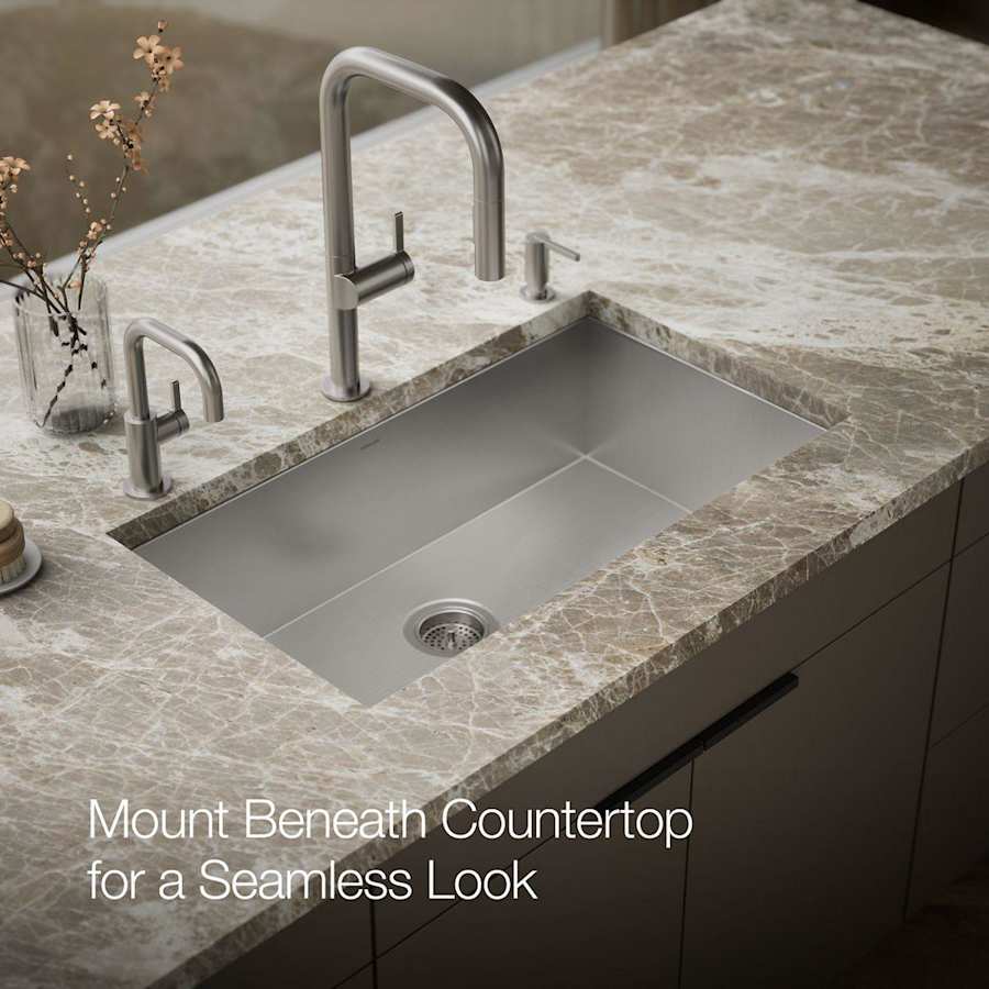 Vault 32" Undermount Single Basin Stainless Steel Kitchen Sink with SilentShield Technology