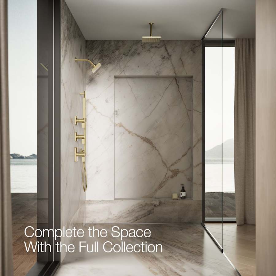 Parallel 2.5 GPM Single Function Shower Head With Katalyst Air-Induction Spray Technology