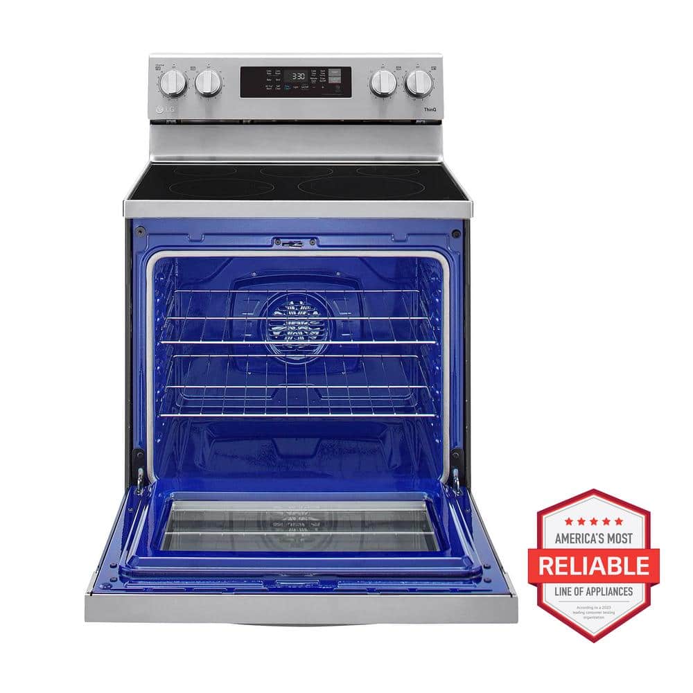 30"W6.3Cuft Electric Smoothtop Smart Range Stainless Steel