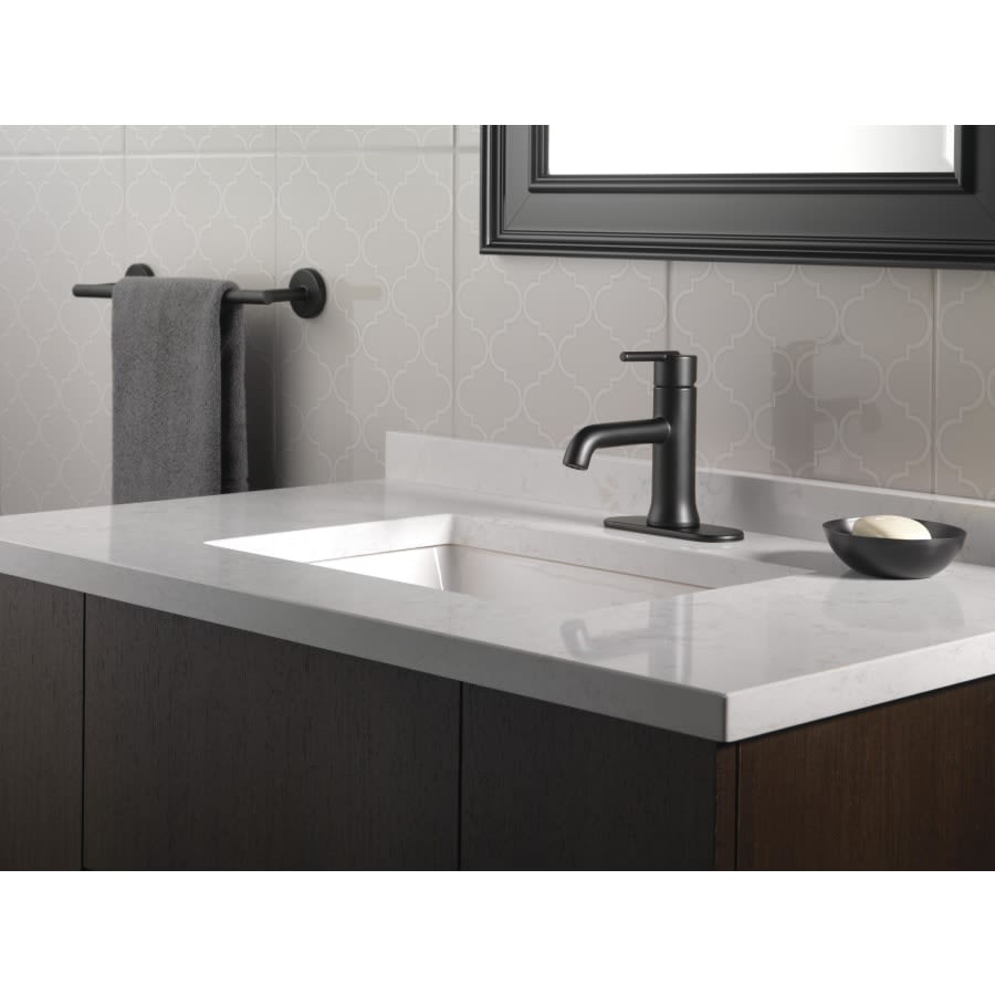Trinsic Single Hole Bathroom Faucet with Optional Base Plate - Less Drain Assembly