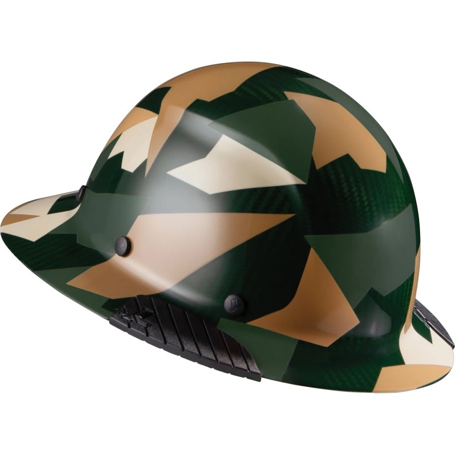 Jungle Camo Full Brim Carbon Fiber Hard Hat