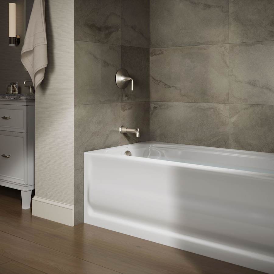 Bancroft Collection 60" Three Wall Alcove Soaking Bath Tub with Left Hand Drain