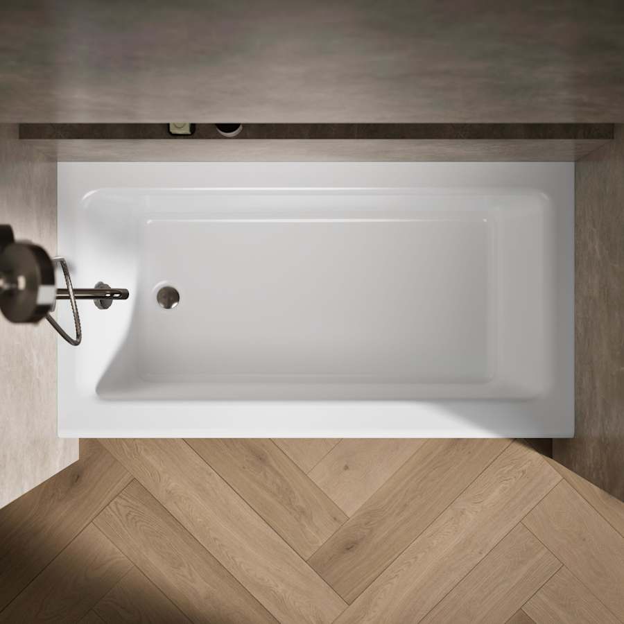 Bellwether Collection 60" Three Wall Alcove Bath Tub with Integral Apron and Left Hand Drain