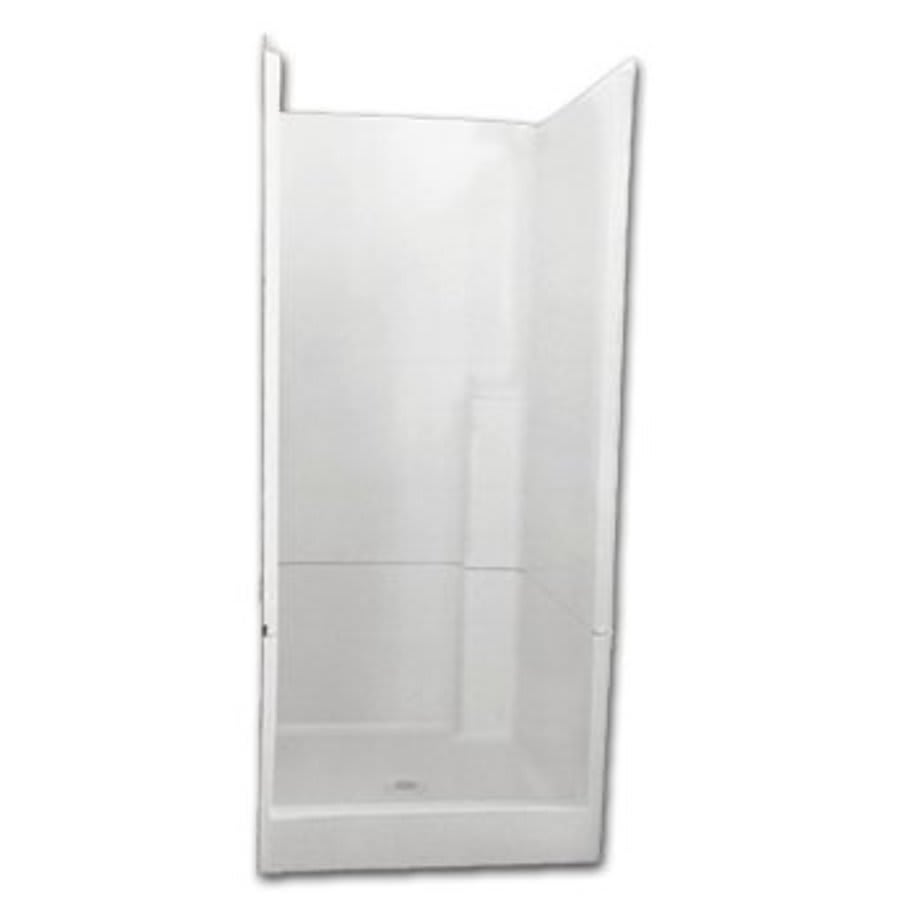 Shower Stall, Fiberglass, White