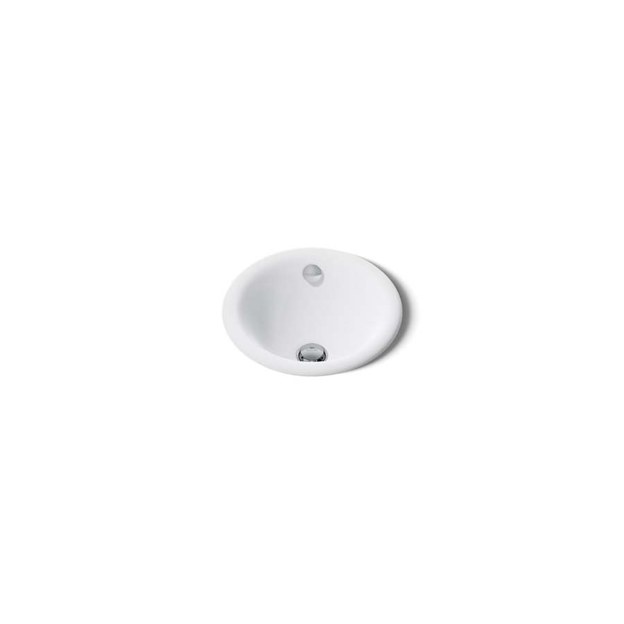 Iron Plains 12" Cast Iron Drop-In or Undermount Bathroom Sink with Overflow