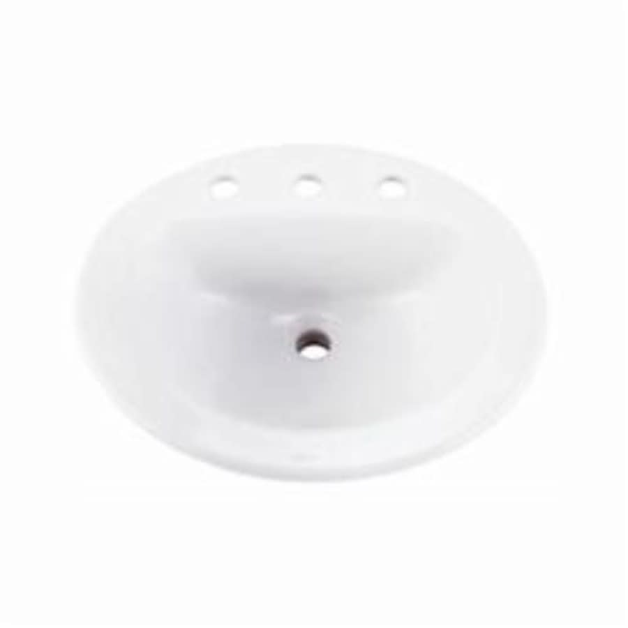 Maxwell® Top Mount Lavatory Sink, ADA, 21 x 17-7/8 x 8-1/2 in, Vitreous China, White