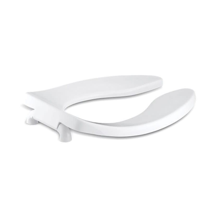 Lustra™ Toilet Seat, Elongated Bowl, Open Front, Less Cover, Plastic, White