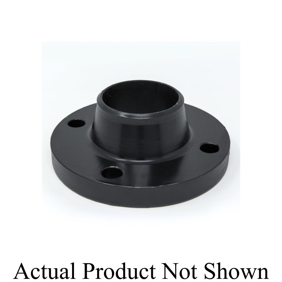 Raised Face Flange, 2-1/2 in, Weld Neck, 7 in OD, 4 Bolt Holes, 150 lb, Carbon Steel