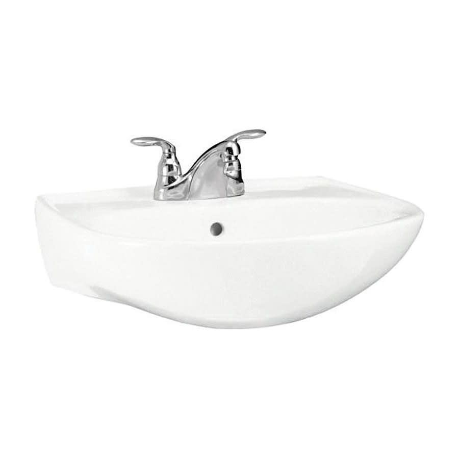 Sacramento® Wall/Pedestal Mount Lavatory Sink, 21-1/4 x 18-1/4 x 9-1/4 in, Vitreous China, White