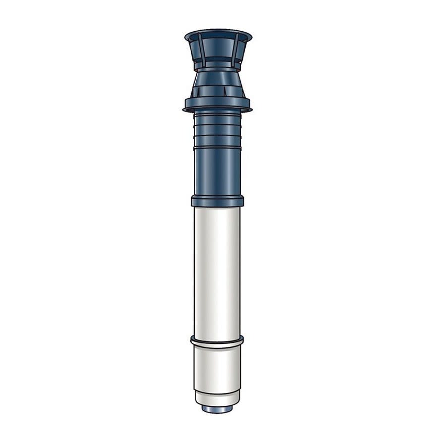 39 in, Non Condensing Vent Extension Piece, 3x5 Metal Concentric