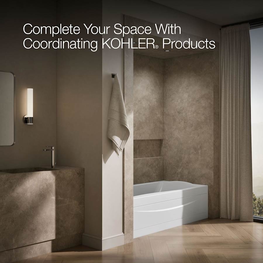 Mariposa Collection 72" Three Wall Alcove Soaking Bath Tub with Left Hand Drain, Apron Front and Integral Tile Flange