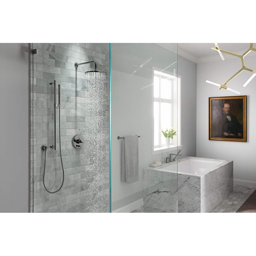 Composed Two Function Pressure Balanced Valve Trim Only with Single Lever Handle and Integrated Diverter - Less Rough In