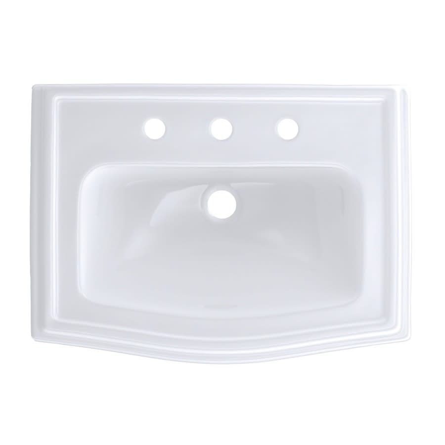 Clayton™ Top Mount Lavatory Sink, ADA, 25 x 18-1/4 x 7-1/8 in, Vitreous China, White
