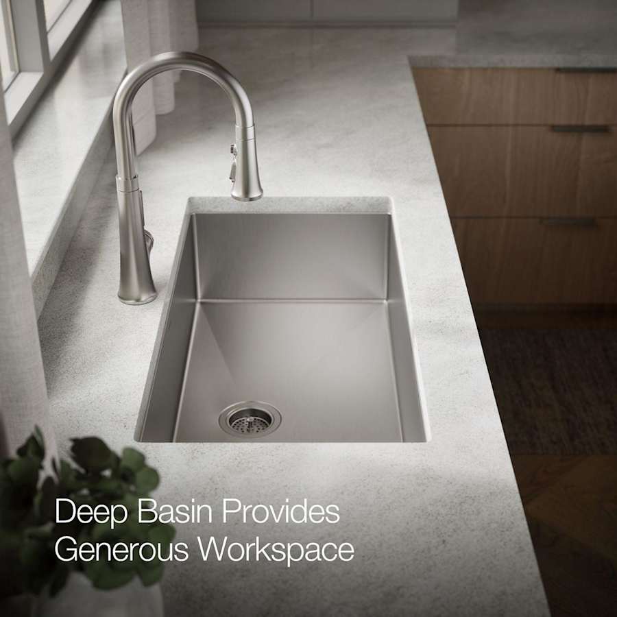 Strive 35" Single Basin Undermount 16-Gauge Stainless Steel Kitchen Sink with SilentShield with Accessories Included