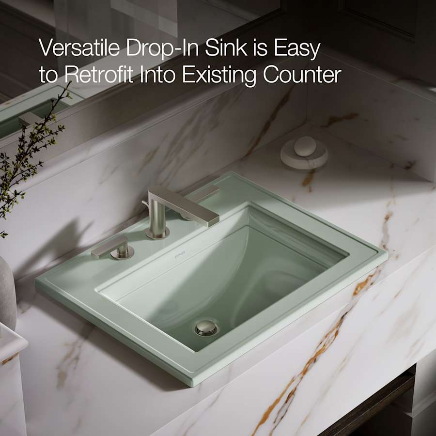 Memoirs Stately 17" Drop In Bathroom Sink with 3 Holes Drilled and Overflow