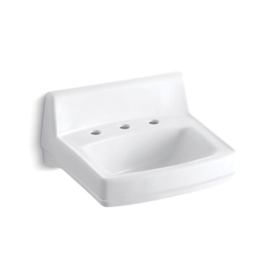 Greenwich™ Wall Mount Lavatory Sink, ADA, 20-3/4 x 18-1/4 x 7-3/4 in, Vitreous China, White