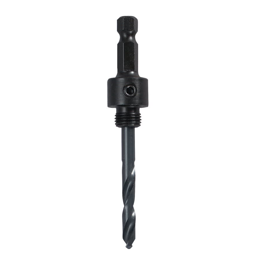 Standard Hole Saw Arbor, 3/8 in, 1/4 in, Pilot Drill, Steel