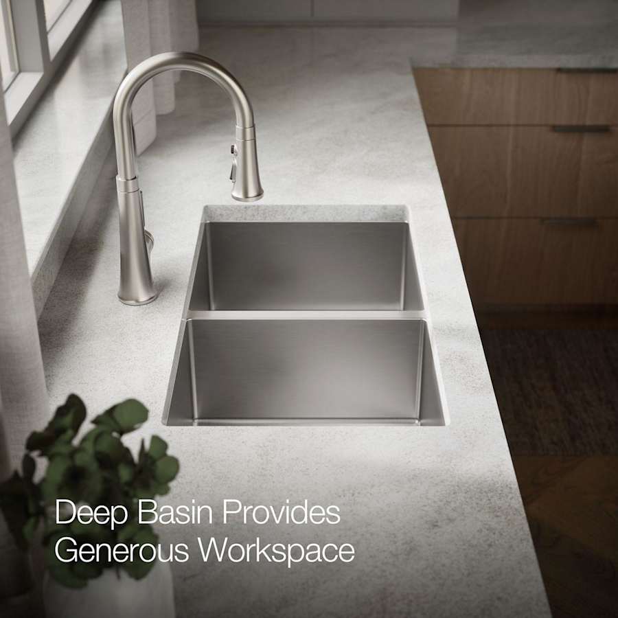 Strive 32" Double Basin Undermount 16-Gauge Stainless Steel Kitchen Sink with SilentShield