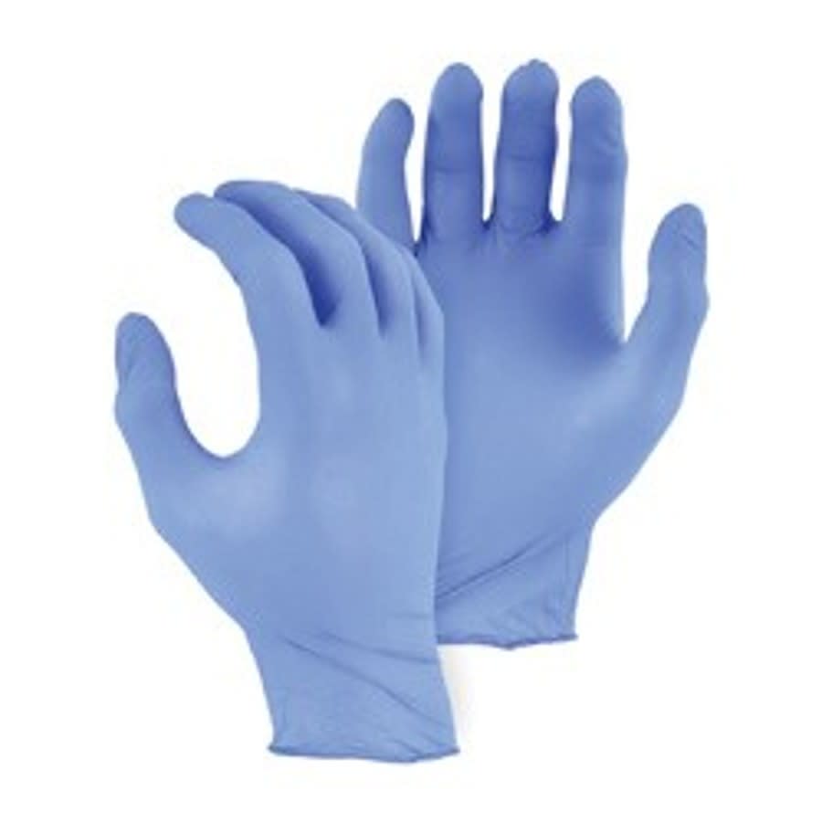 Non-Sterile Single Use Disposable Gloves, XL, Nitrile, Blue Violet, Non-Powdered, Textured Finger Tip, 3 mil THK, Application Type: Industrial Grade, Ambidextrous Hand