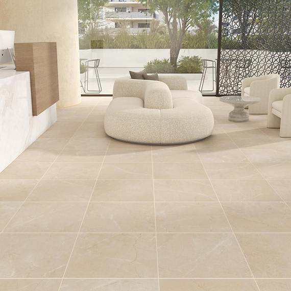 Perpetuo Elegant Beige Rectangle, Wave 12X24 Satin