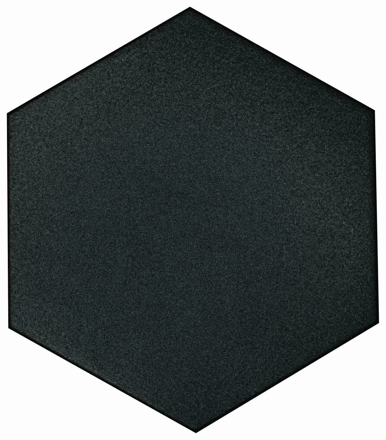 CASABLANCA SOLID BLACK 8X9 HEXAGON