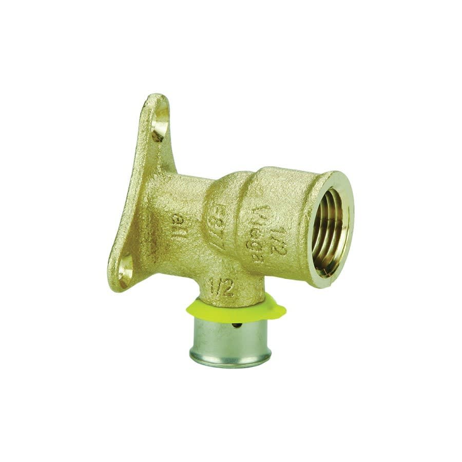 PureFlow® Drop Ear 90 deg Elbow, 1/2 in, Press PEX x FNPT, Bronze