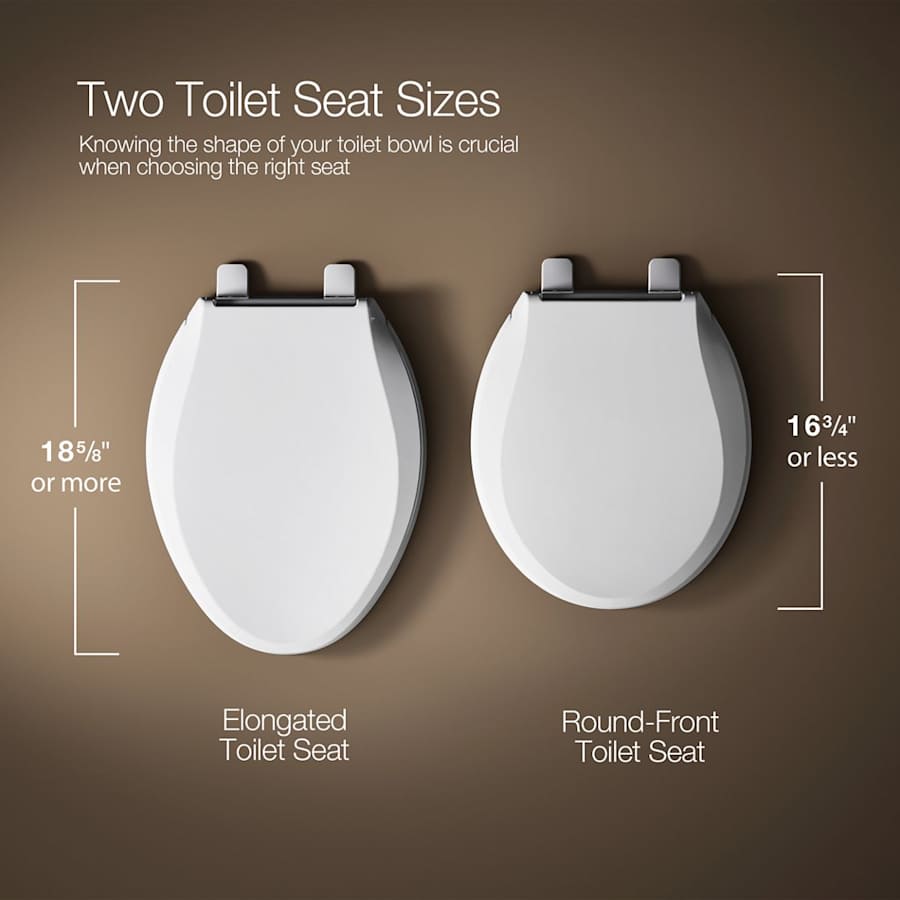 Cachet Round Toilet Seat with Quiet-Close, Grip Tight, and Quick-Attach