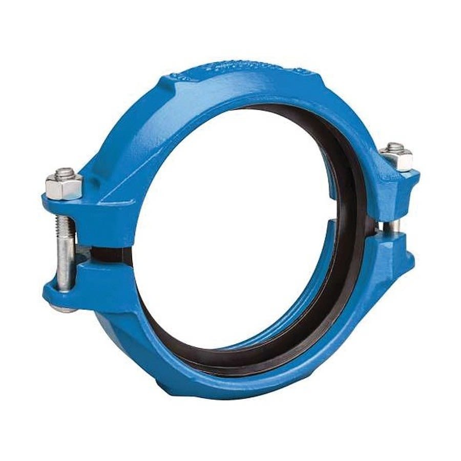 Rigid Coupling, 4 in, Groove, Ductile Iron, Enamel Painted