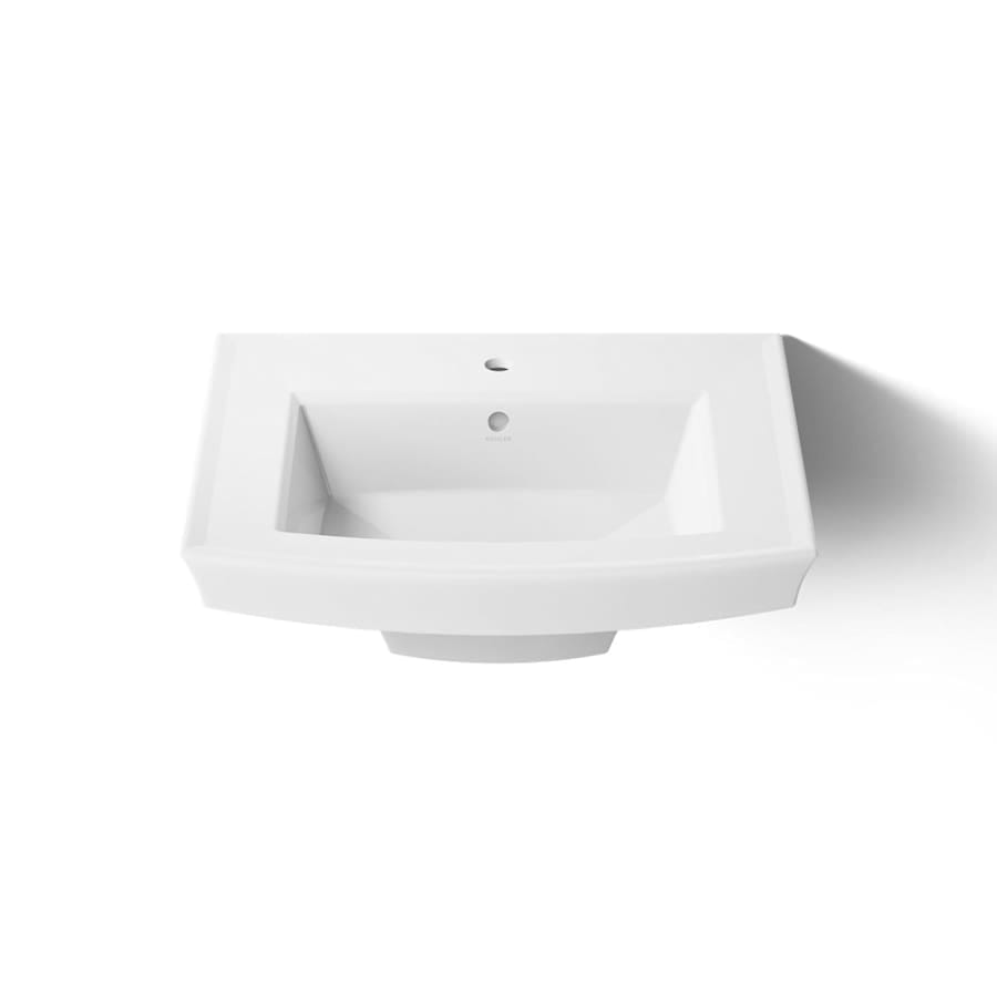 Archer 24" Pedestal Bathroom Sink with 1 Hole Drilled and Overflow