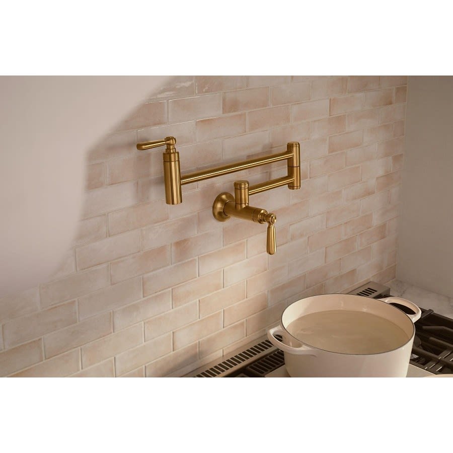 Edalyn™ by Studio McGee Pot Filler Faucet, Wall Mount, 1 Lever Handle, 1-Hole, Vibrant Stainless