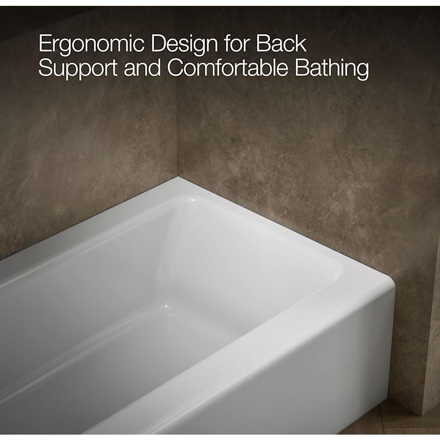 Bellwether 60" Alcove Soaking Tub with Left Drain