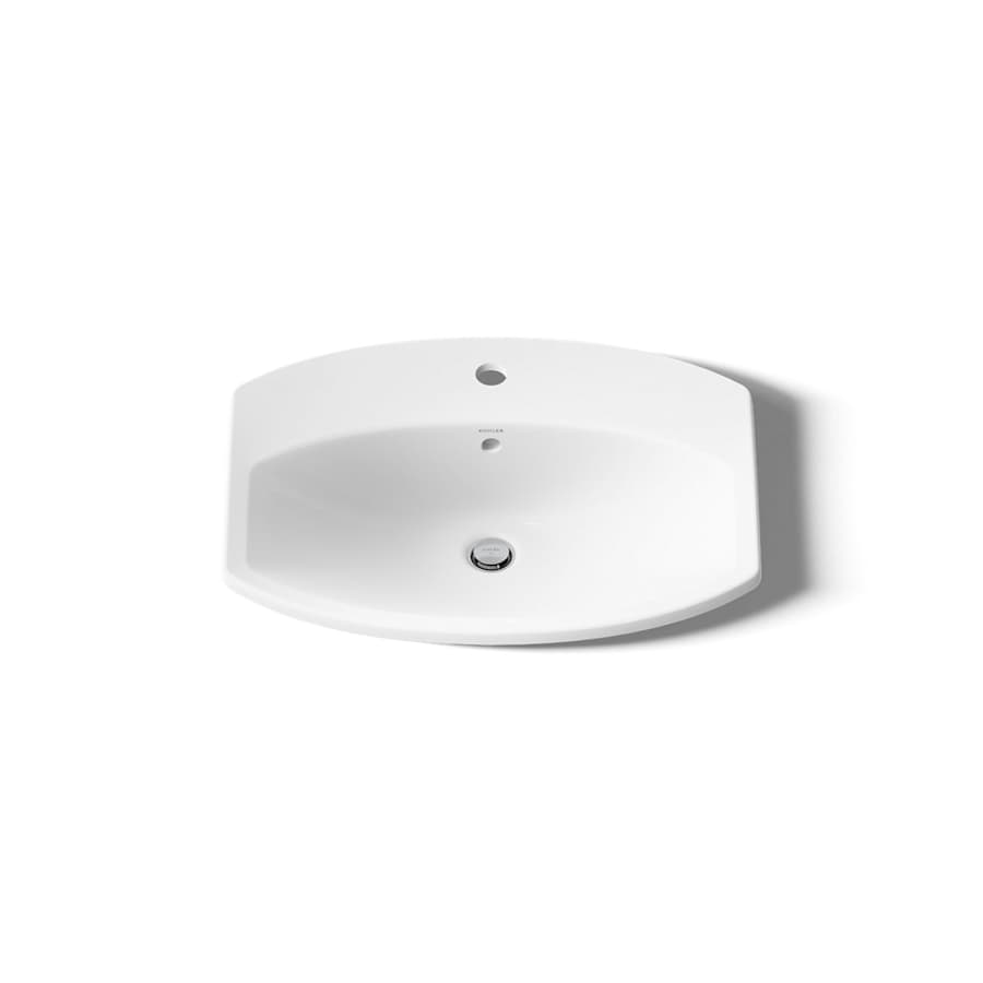 Cimarron 20-3/8" Drop In Bathroom Sink with 1 Hole Drilled and Overflow